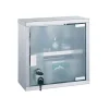 Armoire De Toilette|MSV Armoire à pharmacie à clé Acier Inox verre