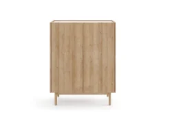 3xE Living Armoire : 2 Portes, 3 Étagères, Chêne Riviera, 97 X 122 X 37 Cm