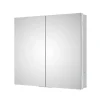 Armoire De Toilette|Bernstein Armoire à glace aluminium murale salle de bain et toilettes, étagère avec miroir avec LED encastrée + prise, UP7012, H.70cmxL.80cm