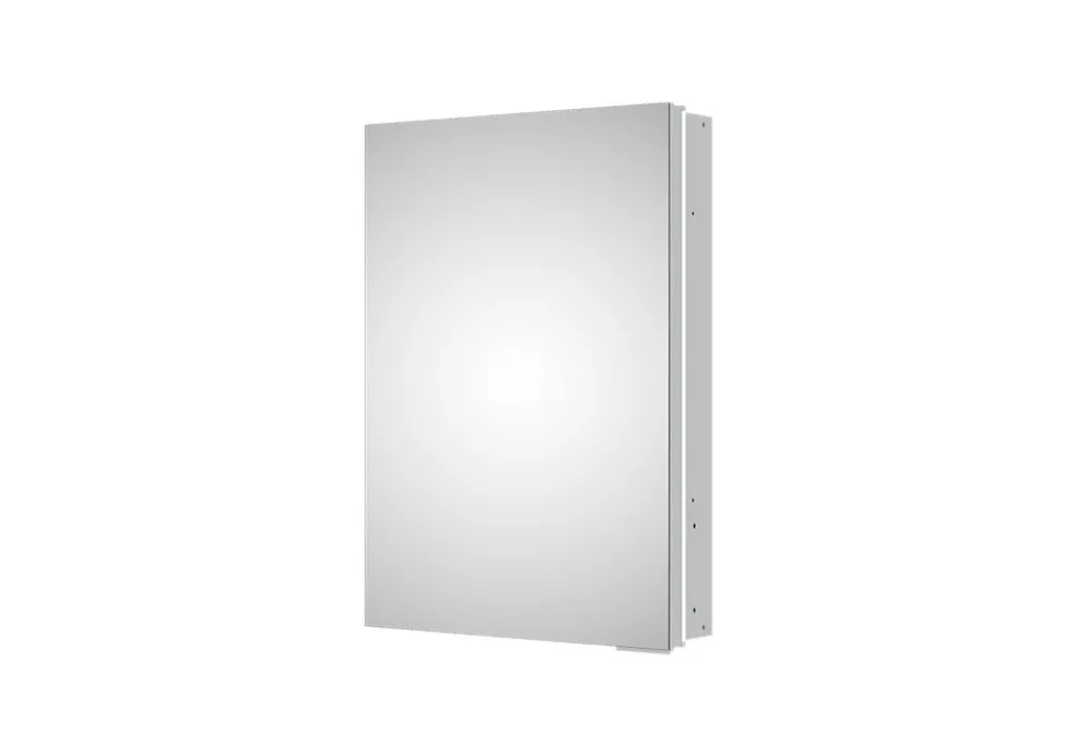 Armoire De Toilette|Bernstein Armoire à glace aluminium murale salle de bain + toilettes, étagère + miroir LED encastrée + prise, UP7012, H.70cm, Largeur 50cm