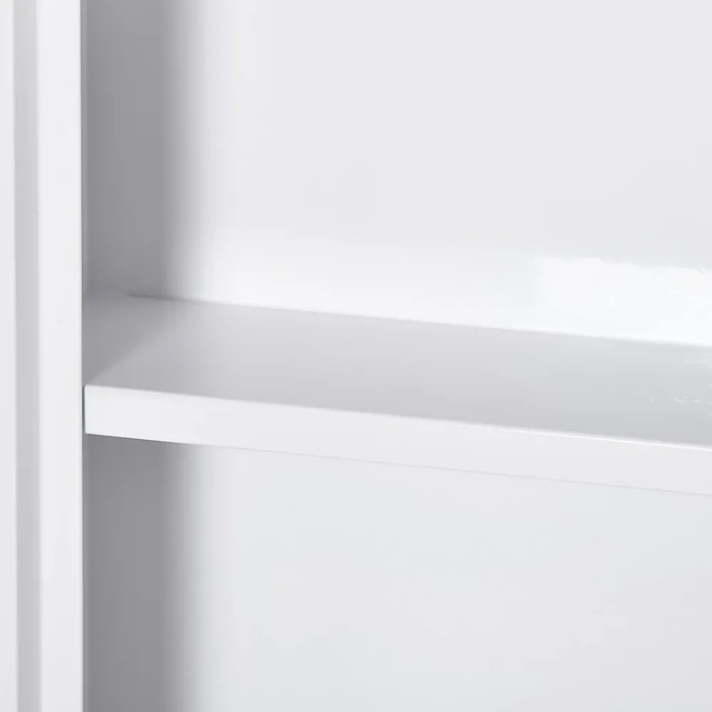 Armoire De Toilette|kleankin Armoire à pharmacie 2 étagères 3 niveaux dim. 30L x 12l x 60H cm logo croix transparent acier blanc