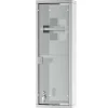 Armoire De Toilette|kleankin Armoire à pharmacie 2 étagères 3 niveaux 20L x 12l x 58H cm porte verre trempé symbole croix acier inox.