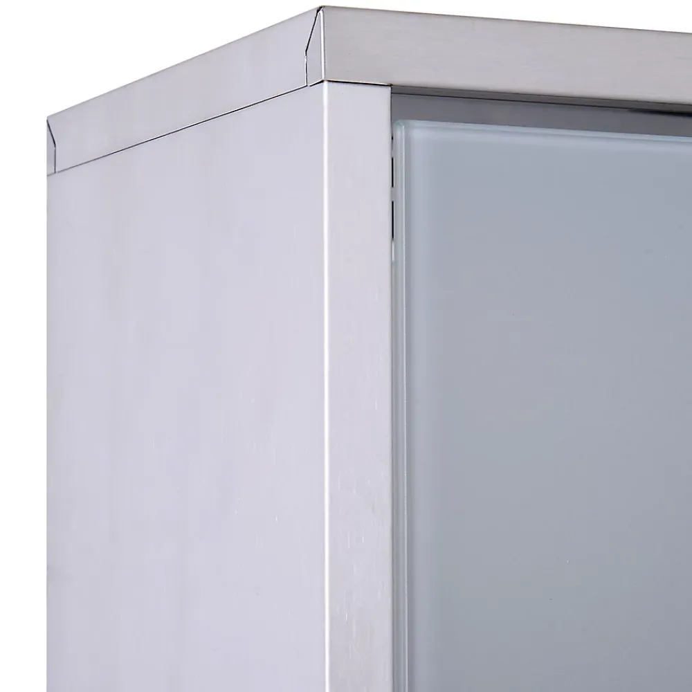 Homcom Armoire à pharmacie murale verrouillable 3 niv. acier inox