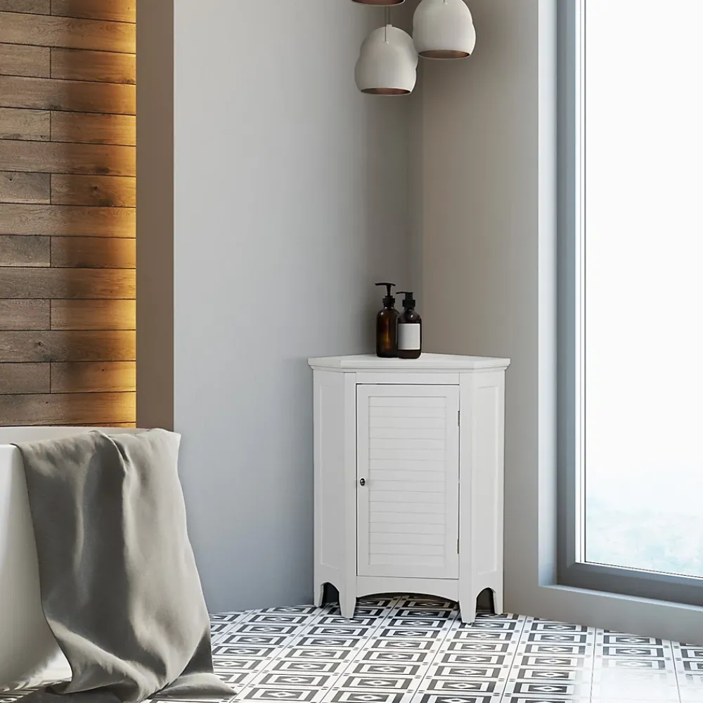 Teamson Home Armoire d angle en bois blanche