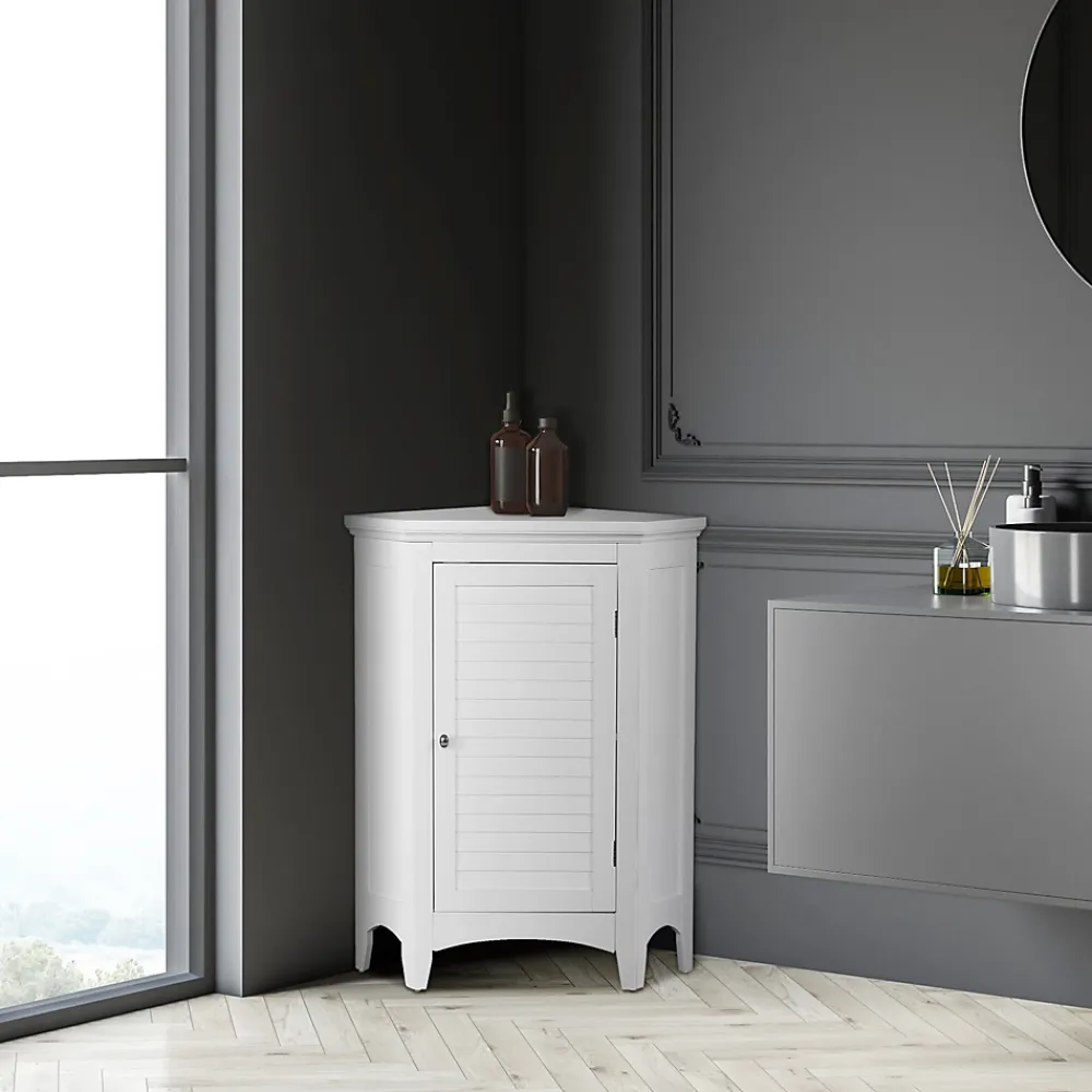 Teamson Home Armoire d angle en bois blanche