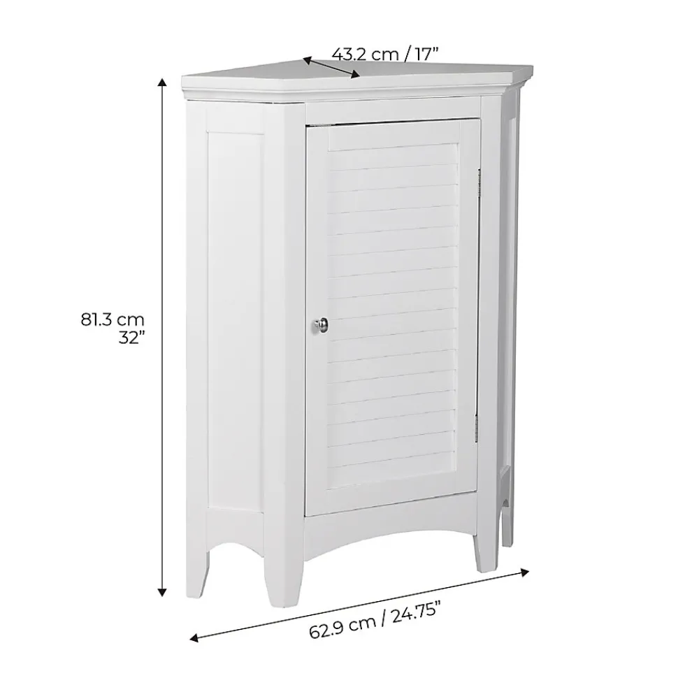 Teamson Home Armoire d angle en bois blanche