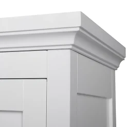 Teamson Home Armoire d angle en bois blanche