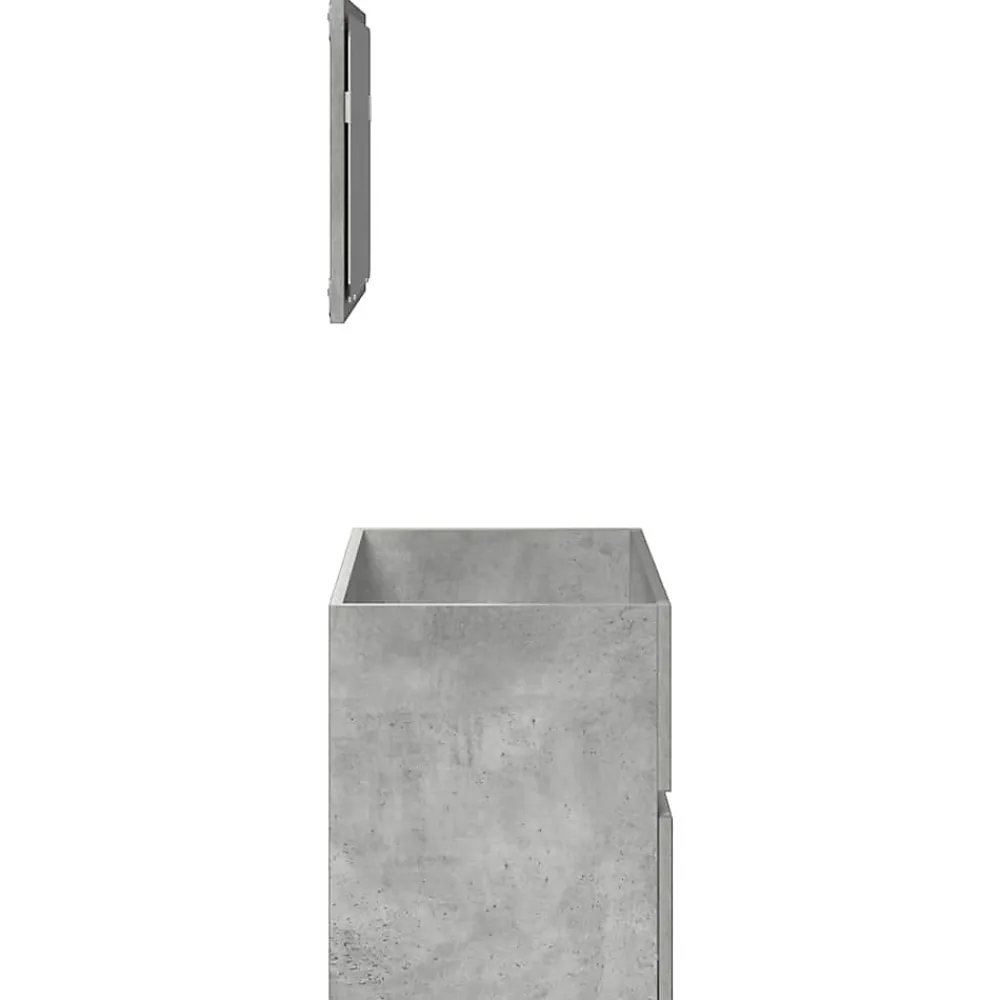 Meuble Wc|Vidaxl Armoire de bain avec miroir gris béton bois d'ingénierie