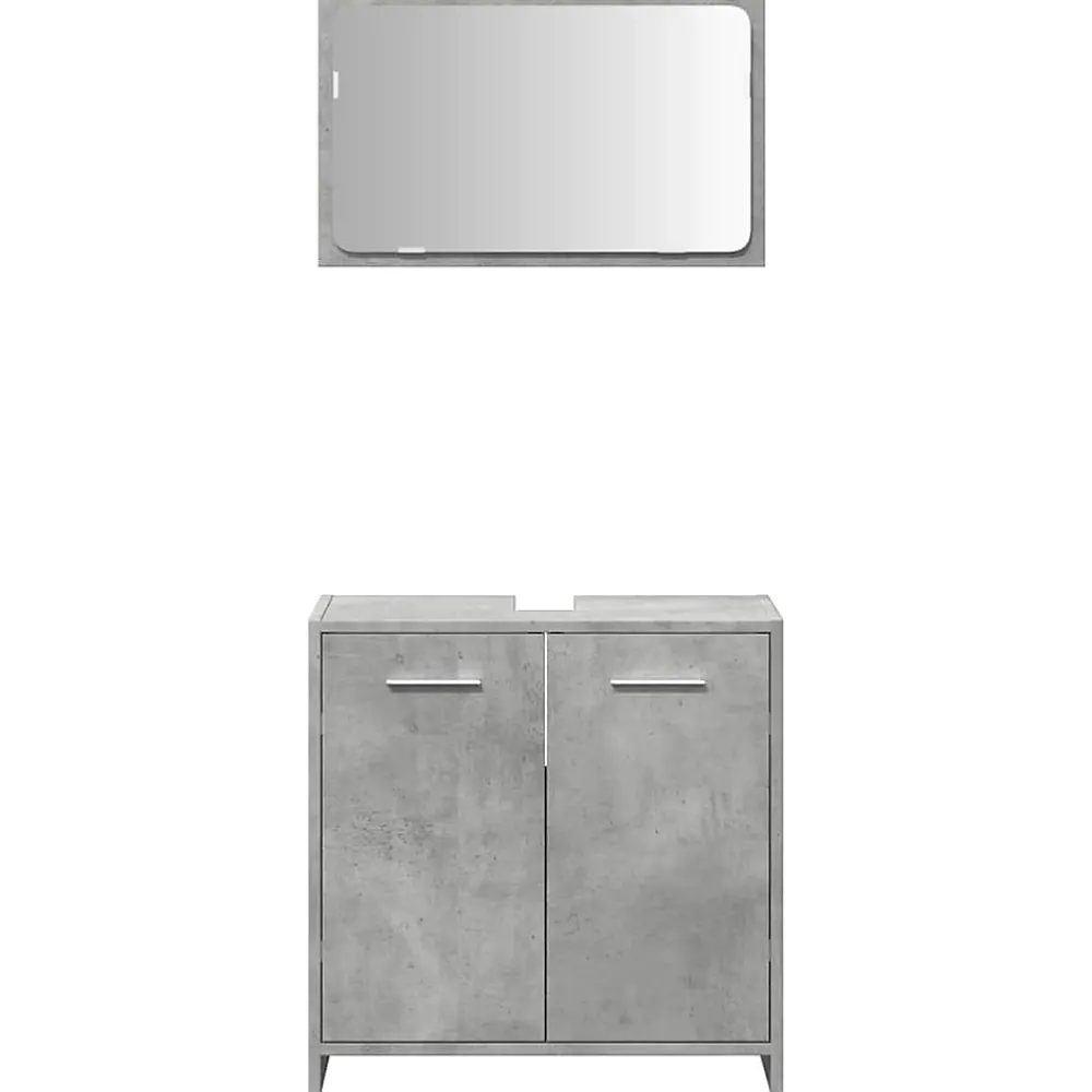 Vidaxl Armoire de bain avec miroir gris béton bois d'ingénierie