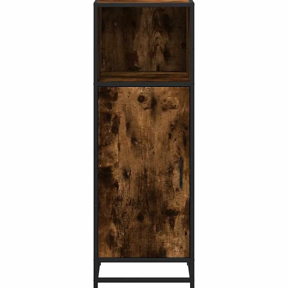 Meuble Wc|Vidaxl Armoire de bain chêne fumé 35x37,5x100cm bois d'ingénierie