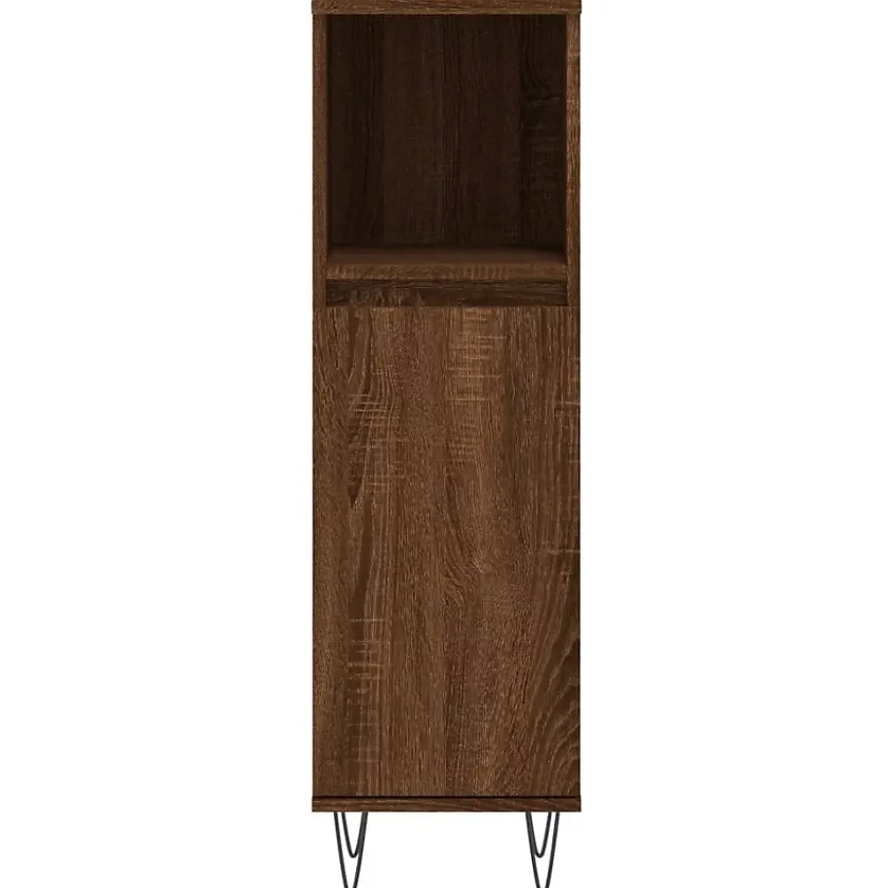 Vidaxl Armoire de bain chêne marron 30x30x100 cm bois d'ingénierie