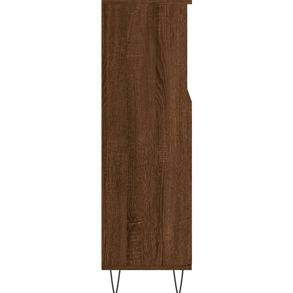 Vidaxl Armoire de bain chêne marron 30x30x100 cm bois d'ingénierie