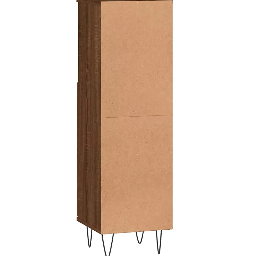 Vidaxl Armoire de bain chêne marron 30x30x100 cm bois d'ingénierie