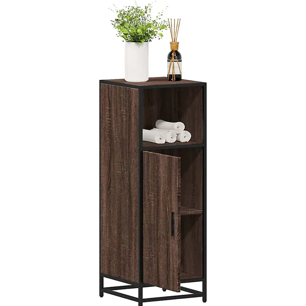 Vidaxl Armoire de bain chêne marron 35x37,5x100 cm bois d'ingénierie