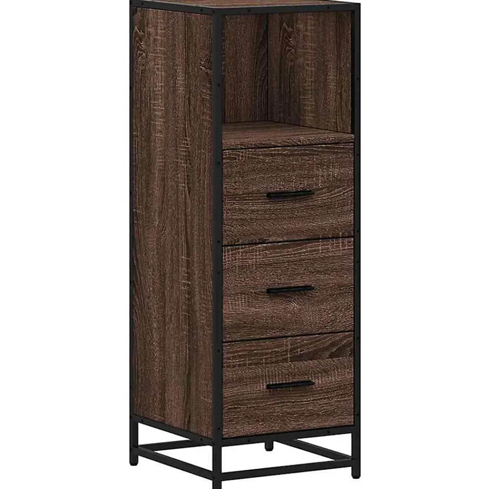 Vidaxl Armoire de bain chêne marron 35x37,5x100 cm bois d'ingénierie