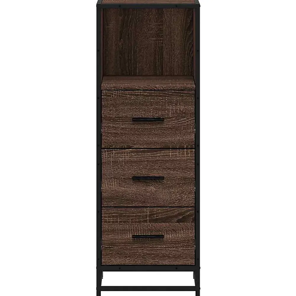 Vidaxl Armoire de bain chêne marron 35x37,5x100 cm bois d'ingénierie