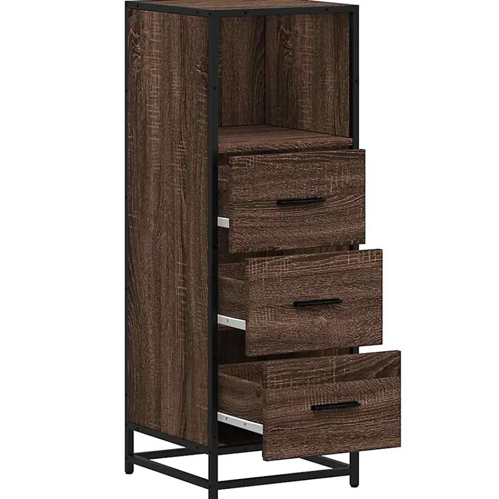 Vidaxl Armoire de bain chêne marron 35x37,5x100 cm bois d'ingénierie