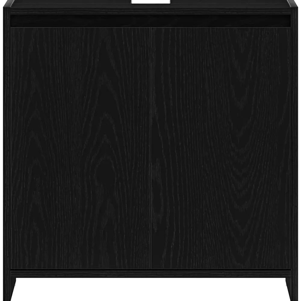 Meuble Wc|Vidaxl Armoire de bain chêne noir 60x33x60 cm bois d'ingénierie