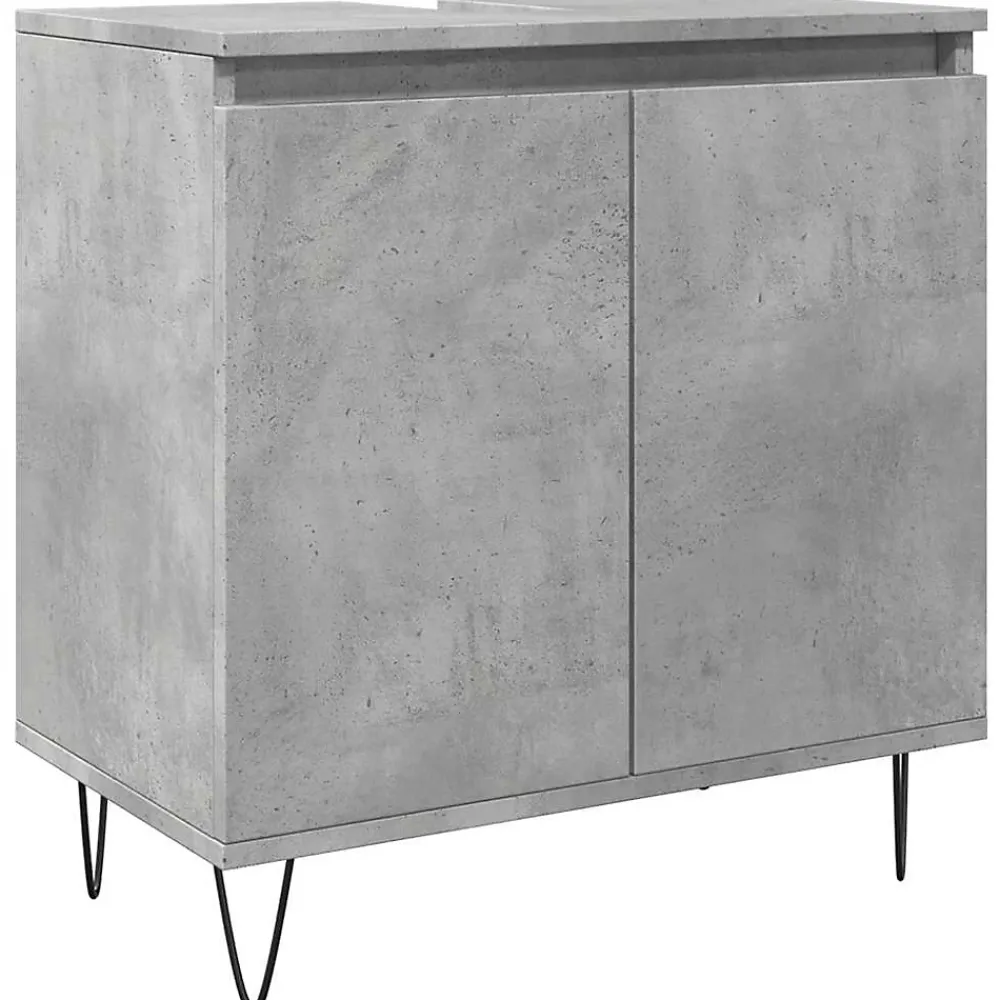 Meuble Wc|Vidaxl Armoire de bain gris béton 58x33x60 cm bois d'ingénierie