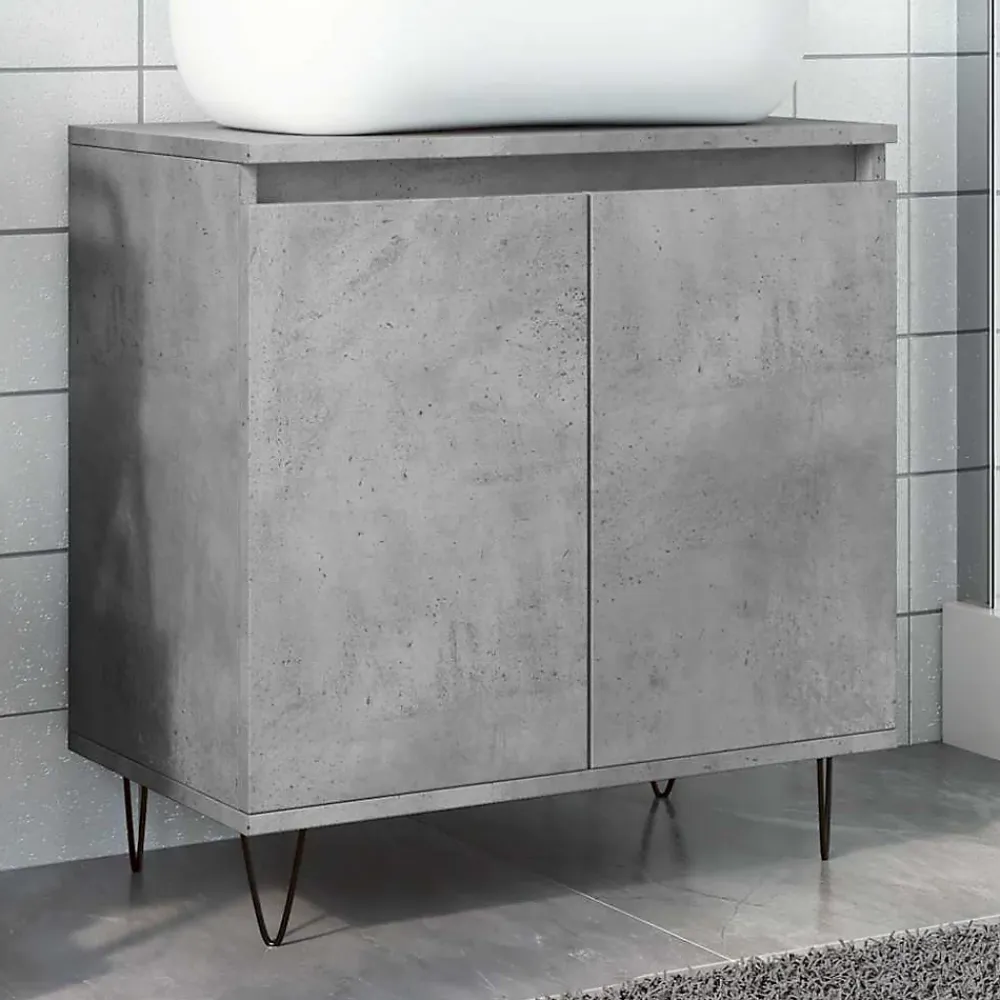 Meuble Wc|Vidaxl Armoire de bain gris béton 58x33x60 cm bois d'ingénierie