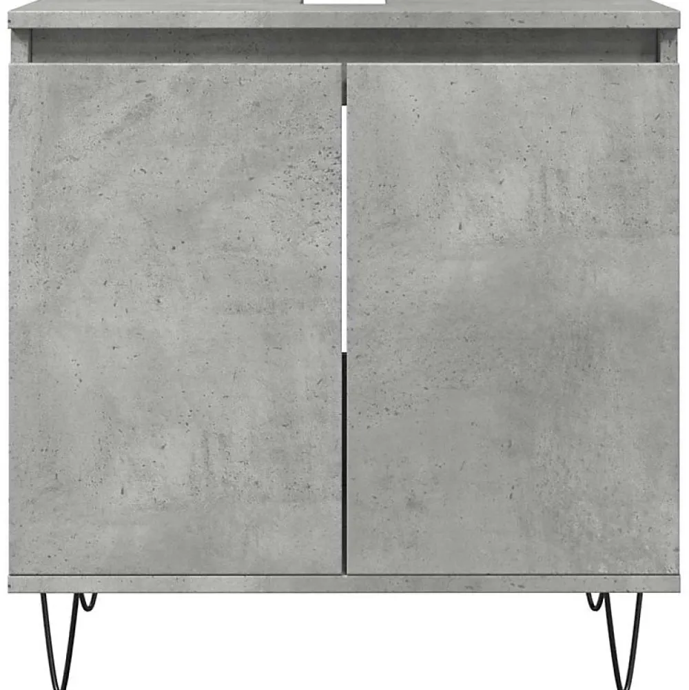 Meuble Wc|Vidaxl Armoire de bain gris béton 58x33x60 cm bois d'ingénierie