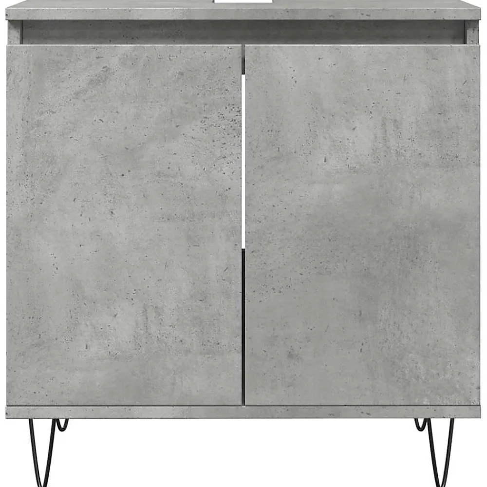Meuble Wc|Vidaxl Armoire de bain gris béton 58x33x60 cm bois d'ingénierie