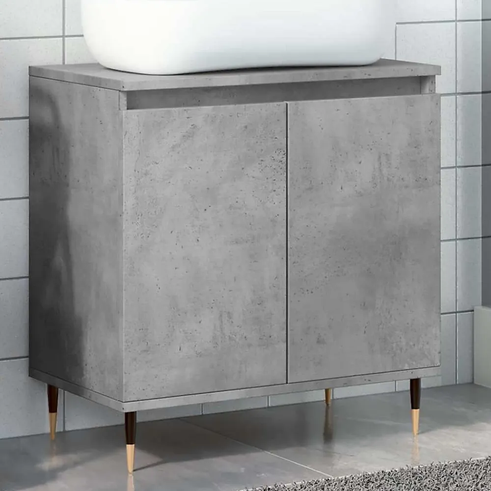 Meuble Wc|Vidaxl Armoire de bain gris béton 58x33x60 cm bois d'ingénierie