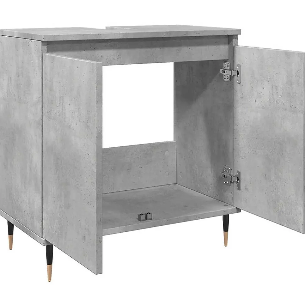 Meuble Wc|Vidaxl Armoire de bain gris béton 58x33x60 cm bois d'ingénierie