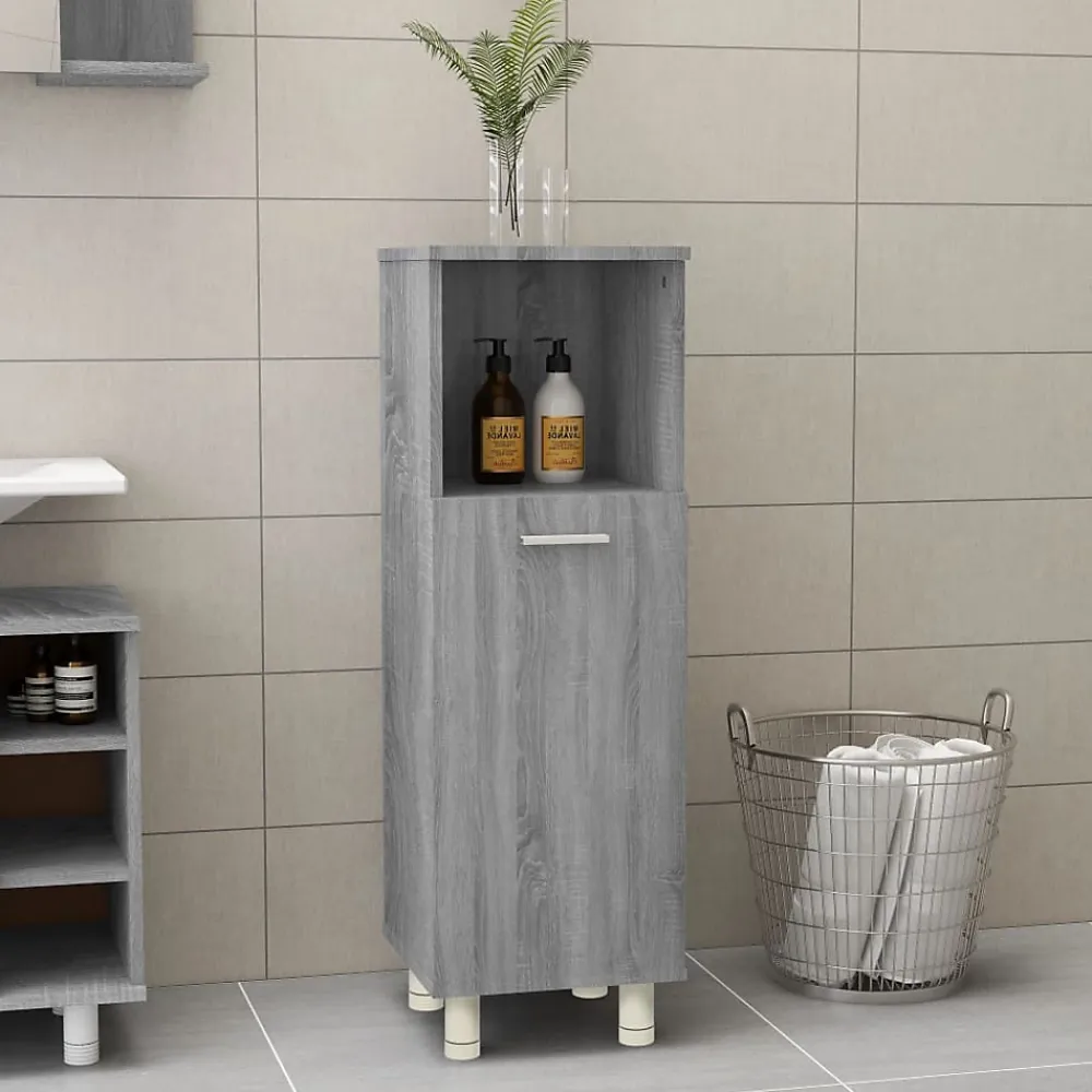 Vidaxl Armoire de bain Sonoma gris 30x30x95 cm Bois d'ingénierie