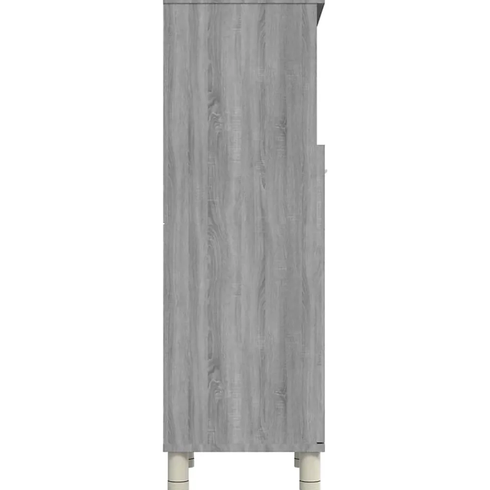 Vidaxl Armoire de bain Sonoma gris 30x30x95 cm Bois d'ingénierie