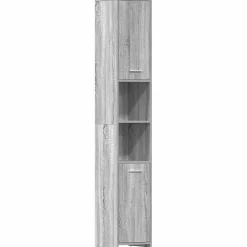 Vidaxl Armoire de bain Sonoma gris 30x30x183,5 cm Bois d'ingénierie