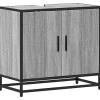 Vidaxl Armoire de lavabo de salle de bain sonoma gris 65x33x60 cm
