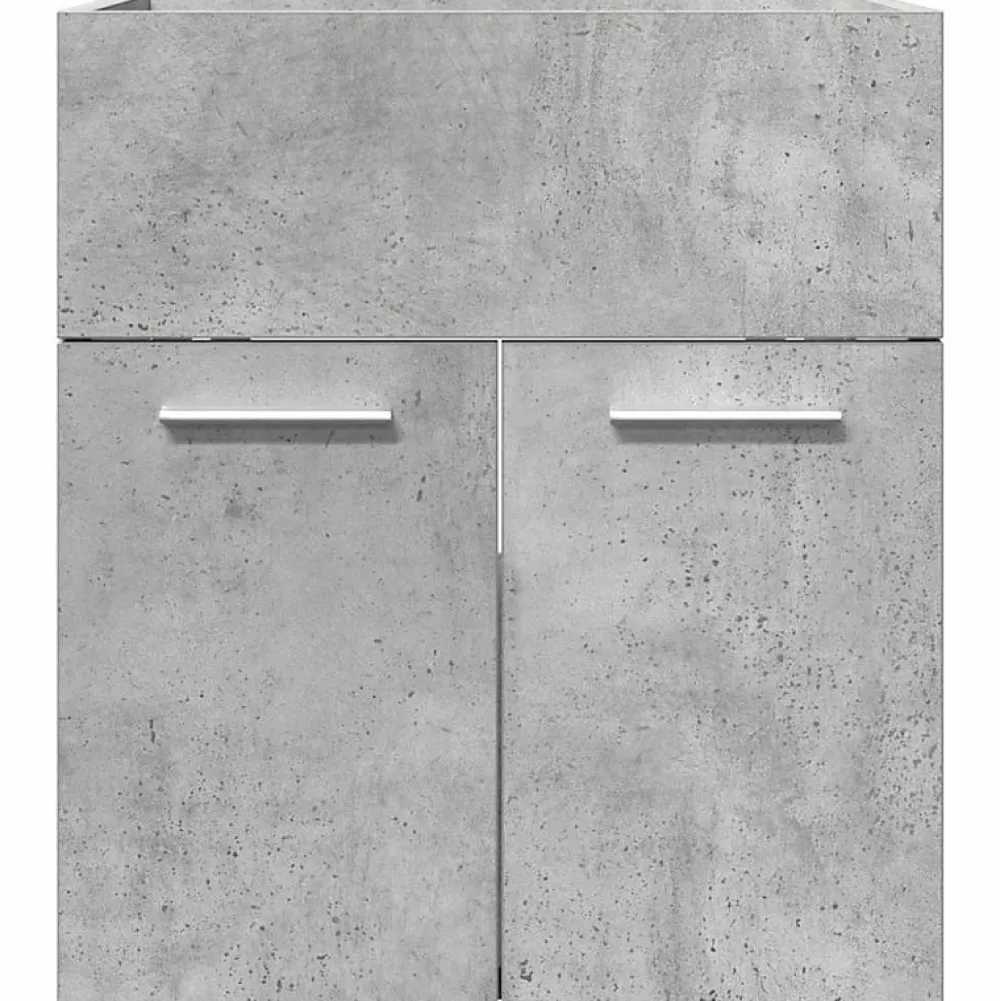 Meuble Wc|Vidaxl Armoire de lavabo de salle de bain gris béton 41x38,5x46 cm