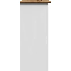 Meuble Wc|Vidaxl Armoire de lavabo de salle de bain BODO blanc marron 70x35x80cm