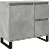 Meuble Wc|Vidaxl Armoire de lavabo de salle de bain gris béton 65x33x60 cm
