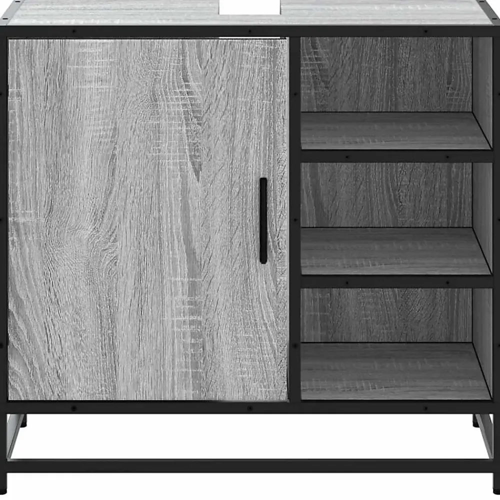 Vidaxl Armoire de lavabo de salle de bain sonoma gris 65x33x60 cm