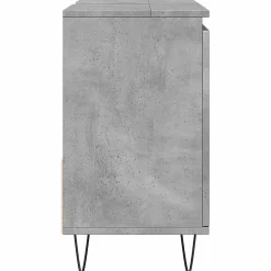 Meuble Wc|Vidaxl Armoire de lavabo de salle de bain gris béton 65x33x60 cm