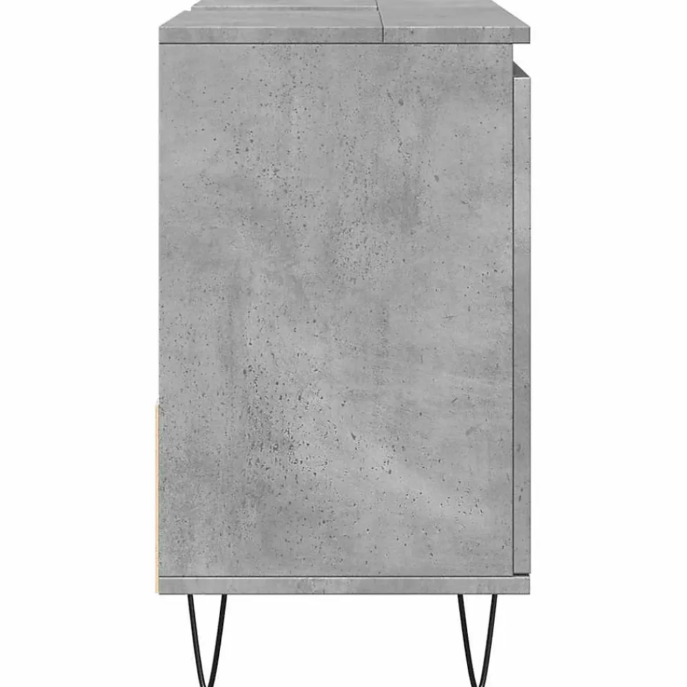 Meuble Wc|Vidaxl Armoire de lavabo de salle de bain gris béton 65x33x60 cm