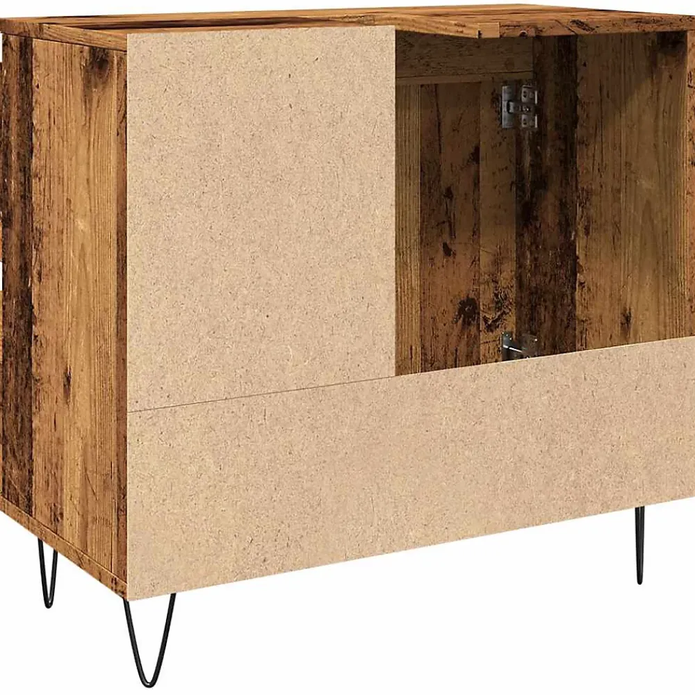 Vidaxl Armoire de lavabo de salle de bain vieux bois 65x33x60 cm