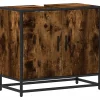 Meuble Wc|Vidaxl Armoire de lavabo de salle de bain chêne fumé 65x33x60 cm