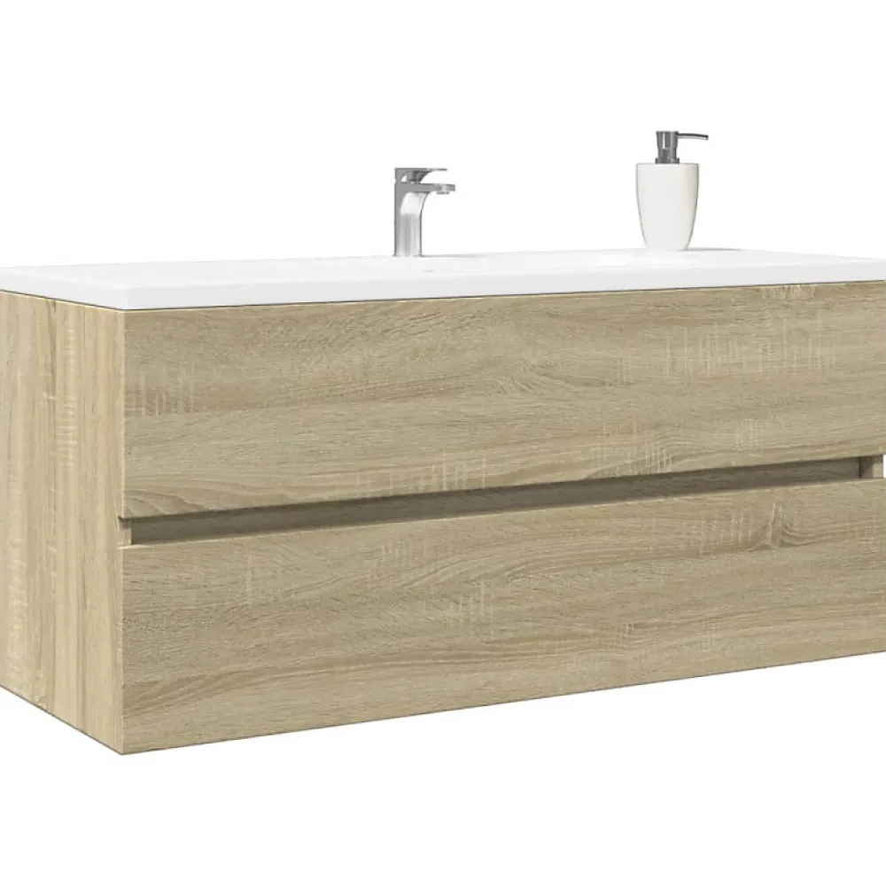 Vidaxl Armoire de lavabo de salle de bain chêne sonoma 100x38,5x45 cm