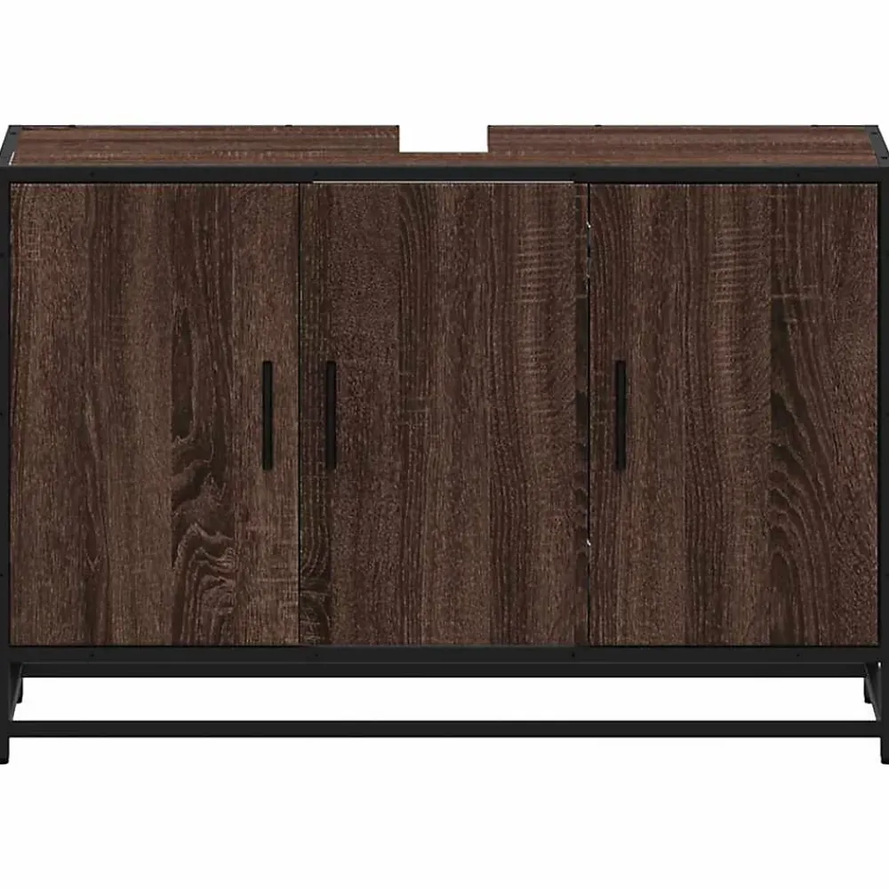 Meuble Wc|Vidaxl Armoire de lavabo de salle de bain chêne marron 90x33x60 cm