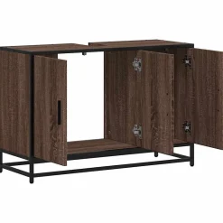 Meuble Wc|Vidaxl Armoire de lavabo de salle de bain chêne marron 90x33x60 cm