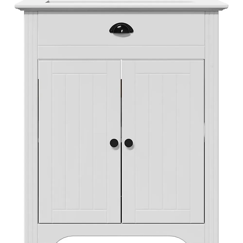 Meuble Wc|Vidaxl Armoire de lavabo de salle de bain BODO blanc 70x35x80 cm