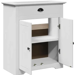 Meuble Wc|Vidaxl Armoire de lavabo de salle de bain BODO blanc 70x35x80 cm