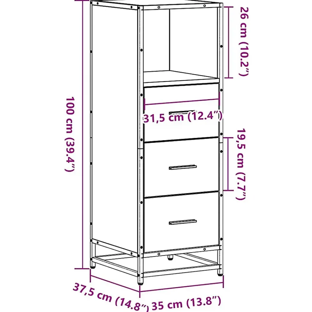 Meuble Wc|Vidaxl Armoire de salle de bain noir 35x37,5x100 cm bois d'ingénierie