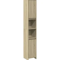 Meuble Wc|Vidaxl Armoire de salle de bain Chêne sonoma 30x30x183,5 cm Aggloméré