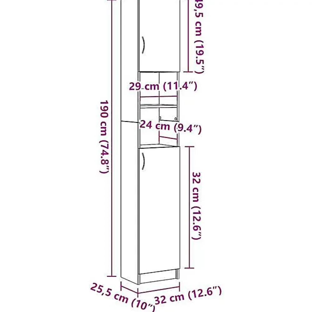 Meuble Wc|Vidaxl Armoire de salle de bain vieux bois bois d'ingénierie