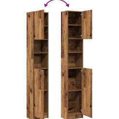 Meuble Wc|Vidaxl Armoire de salle de bain vieux bois bois d'ingénierie