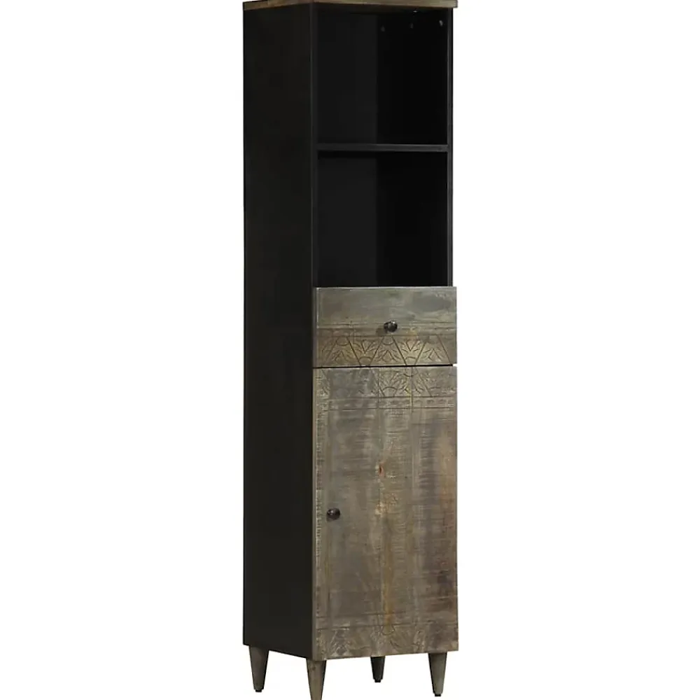 Meuble Wc|Vidaxl Armoire de salle de bain 38x33x160 cm bois massif de manguier